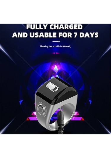 Mufunye Akıllı Zikirmatik Yüzük - 5 Namaz Vakti Hatırlatıcı, Bluetooth, Oled Ekran, 22mm Siyah Plastik