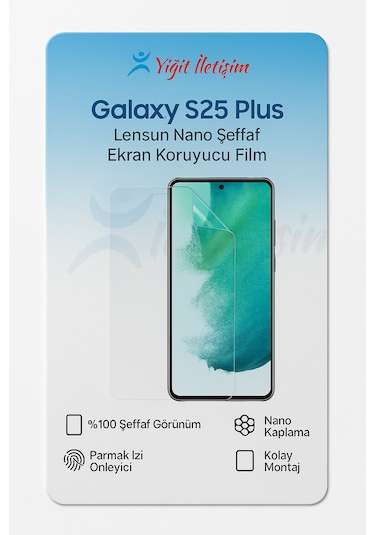 Galaxy Uyumlu S25 Plus Lensun Nano Şeffaf Ekran Koruyucu