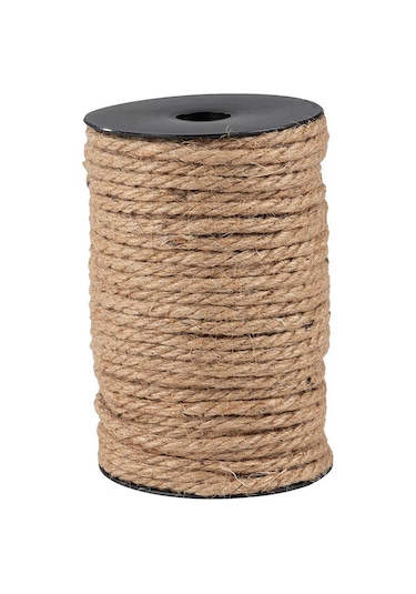 Jüt Halat Dekor İpi 6 MM 25 M İp Halat İp Hasır İp Jüt Kendir