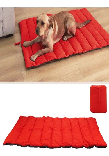 Bundera Gully Büyük Boy Kedi Köpek Minderi Kırmızı 120 x 80 CM