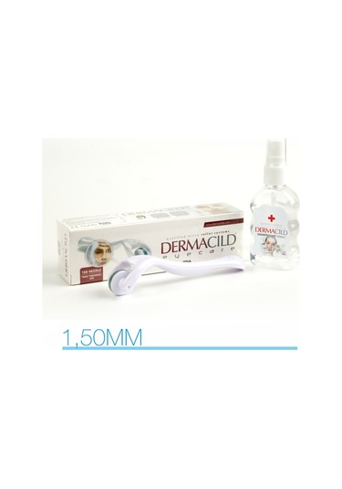 Dermacild Titanyum 180 İğne Dermaroller Göz Çevresi 1.50 MM + Roller Temizlik Spreyi
