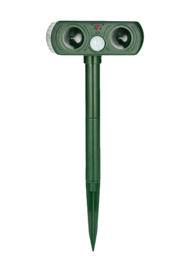 Gajeena Güneş Enerjili Ultrasonik Hayvan Kovucu, Yeşil Renk, 8m Etki Mesafesi, 110 Algılama Açı, Ipx4 Su Geçirmez, Sıçan-kedi-köpek-yılan Kovucu