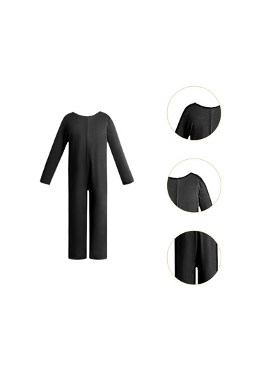 Suntek Temel Düz Renk Performans Kostüm Rolleri Siyah-xl