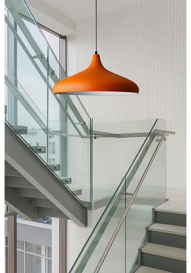 Modern Tasarım Turuncu Sarkıt Avize Salon, Mutfak Ve Ofis İçin Dekoratif Butik Lamba Aydınlatma Turuncu