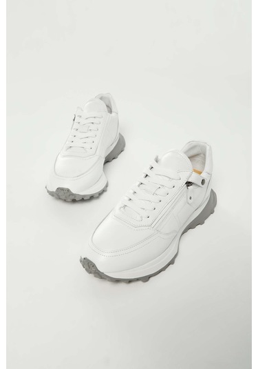 Tamer Tanca Erkek Hakiki Deri Beyaz Sneakers & Spor Ayakkabı 383 5454 Erk Ayk Y23 Beyaz Dr/beyaz Beyaz