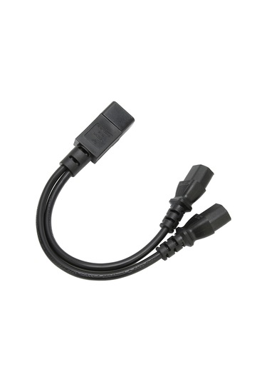 Springsun Iec320 C14 Erkekden Çift C13 Dişeye Y Şekilli Güç Dalıcı, 32cm, 10a 2500w, Pvc Kaplama, Dayanıklı Ve Isıya Dayanıklı Jd3039