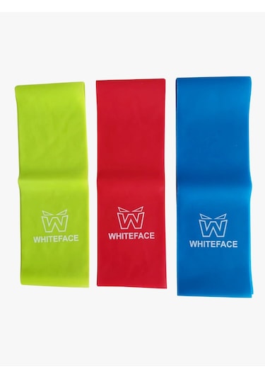 WHİTEFACE 3'LÜ PİLATES BANDI SETİ (HAFİF-ORTA -SERT) 7.5 CMX90 CM