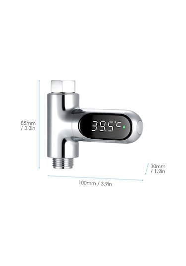 Teltree Bebek Banyo Termometresi Led Ekranlı, 0-100 C Ölçüm, C/ F Geçiş, 360 Dönebilir, Hassas Sıcaklık Kontrolü
