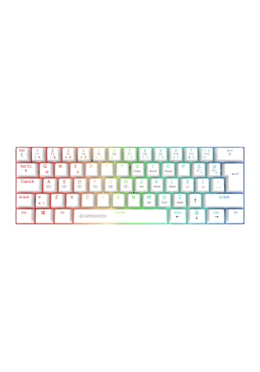Gamebooster Syma Rgb Red 60m Switch Kablolu Beyaz Mekanik Gaming Klavye