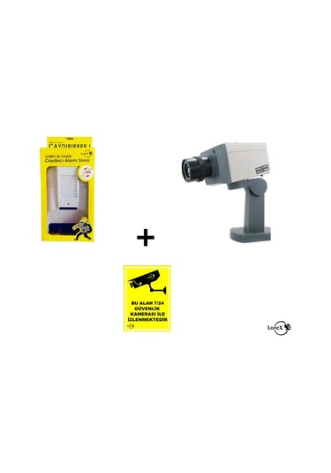 Lorex Caydırıcı Siren Ve Kamera Seti + Pvc Uyarı Levhası