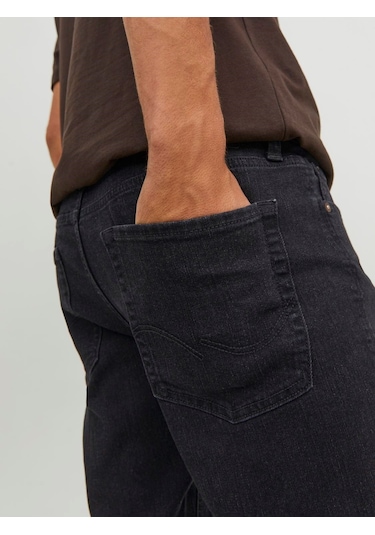 Jack & Jones Glenn Model Erkek Dar Kesim Kot Pantolon 12246949 Siyah