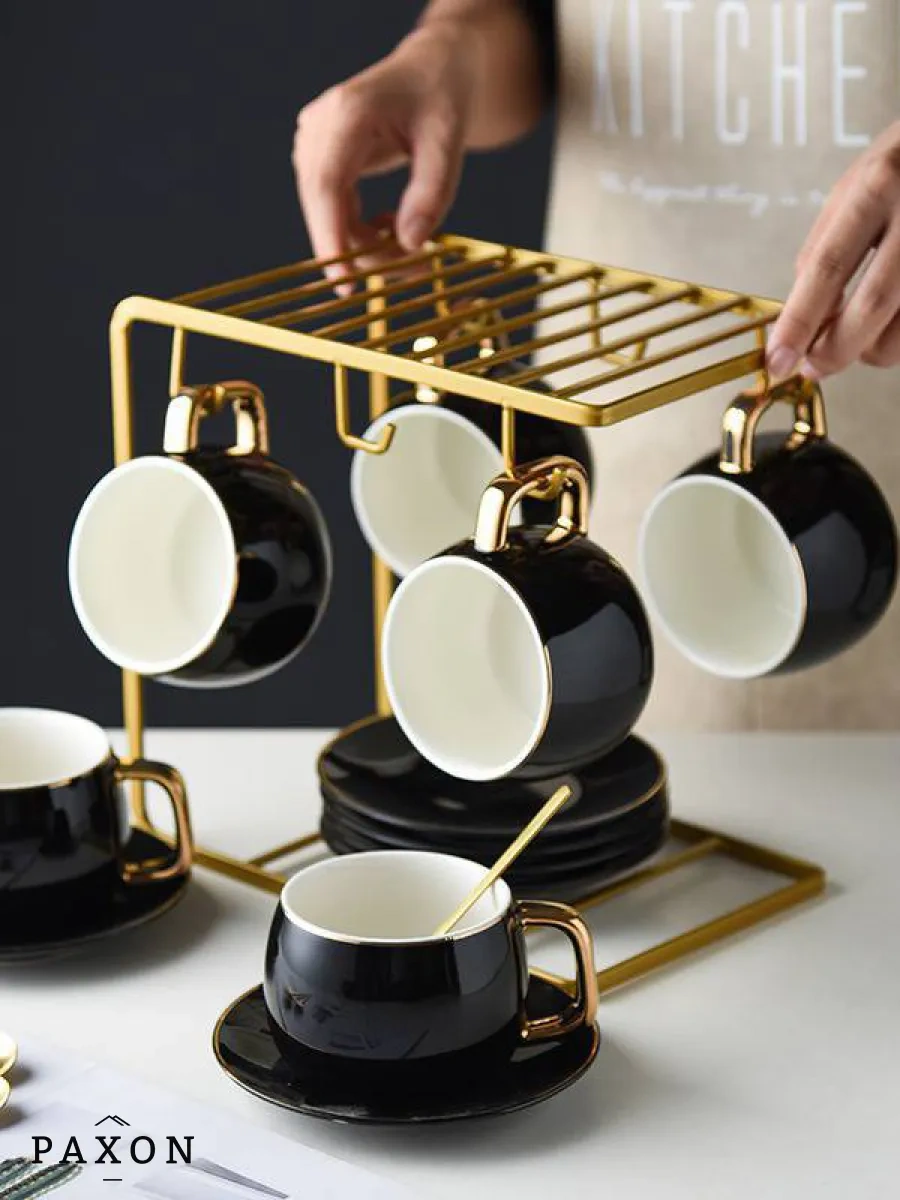 Paxon Masaüstü Bardak Ve Fincan Tutucu 38240389 Altın Rengi