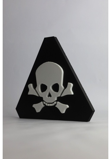 Ölüm Tehlikesi Dekoratif - 3 Boyutlu Tabela 17cm