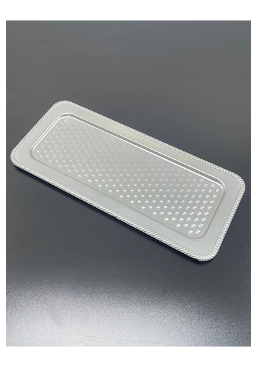 6 Lı Plastik Dikdörtgen Kahve Sunumluk Servis Tepsi