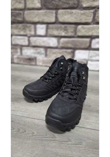 Outdoor Trekking Suya Dayanıklı Içi Kürklü Bağcıklı Fermuarlı Kaymaz Taban Kışlık Bot Battal Boy Siyah Outdoor Trekking Suya Dayanıklı Içi Kürklü Bağcıklı Fermuarlı Kaymaz Taban Kışlık Bot Battal Boy Siyah