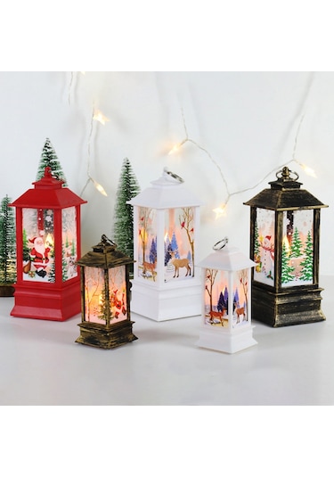 Skycity Büyük Boy Beyaz Geyik Noel Dekorasyonu - Klasik Baskı Süreciyle Akşam Lambası Ve Masaüstü Aksesuarı 3xaaa Pil Gereklidir Diğer