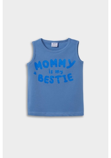 Defacto Erkek Bebek Bisiklet Yaka Baskılı 2li Atlet E1267a525hsbe103 Mavi