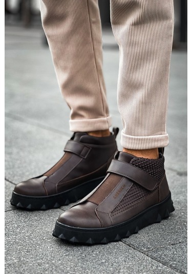 Ch103 Cst Pyramid Long Erkek Bot Kahve Kahverengi