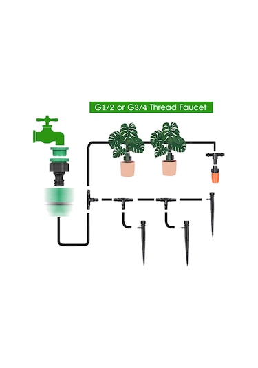 Çok Renkli Bitki Sulama Damla Sulama Kiti Nozullar Ile Diy Sulama