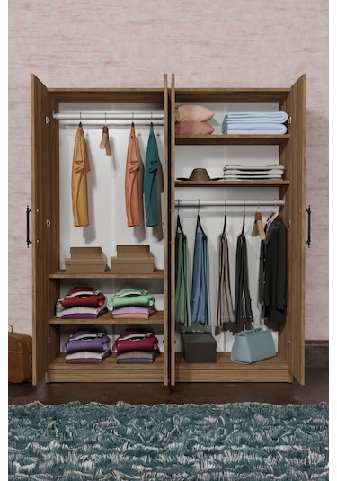 Ae-1054 Arena Atlantik Çamgardırop 4 Kapaklı 2 Askılıklı, 6 Raflı