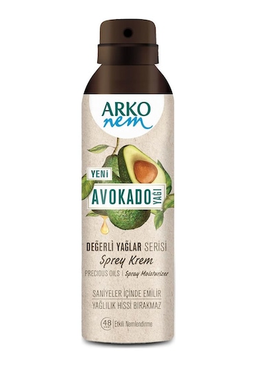 Arko Nem Değerli Yağlar Serisi Avokado Sprey Krem 150 ML