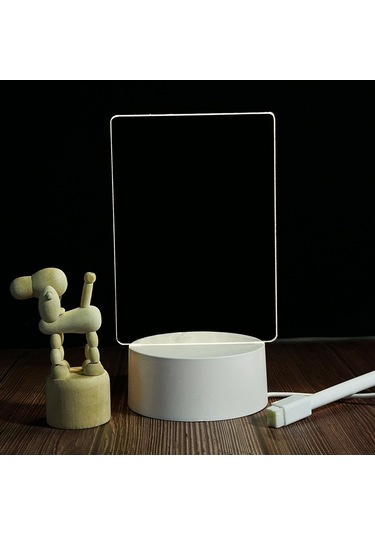 Yaratıcı Led Yazı Tahtası 7 Renkli Gece Lambası, Dokunmatik Ve Uzaktan Kumanda 2 Çok Renkli