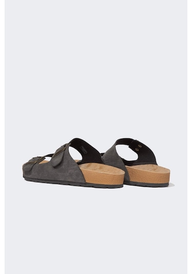 DeFacto Erkek Düz Taban Çift Bantlı Suni Deri Terlik C3754AX24HSGR422