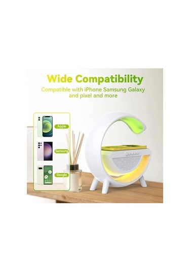 Kablosuz, Usb Bağlantılı, Ekstra Uzun Pil Ömürlü, 7 Renk Seçenekli Ambiyans Işığı,telefon Şarj Stand