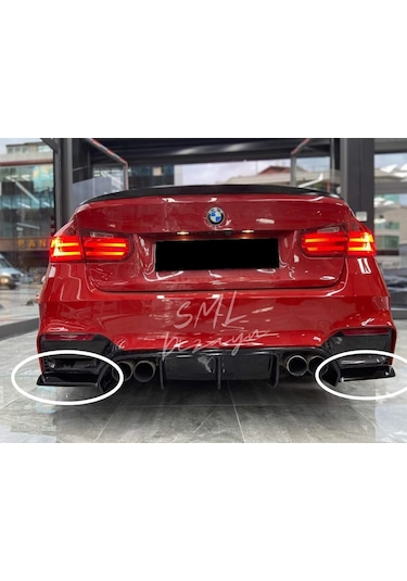 BMW F30-F80 M3 Flap PLASTİK F80 M3 Arka-Tampon-Flap-Bıçak-Lip-Ek