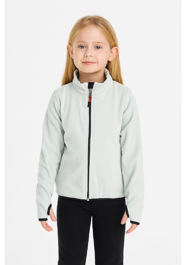 Monox Çocuk Unisex Parmak Geçmeli Polar Ceket Yeşil
