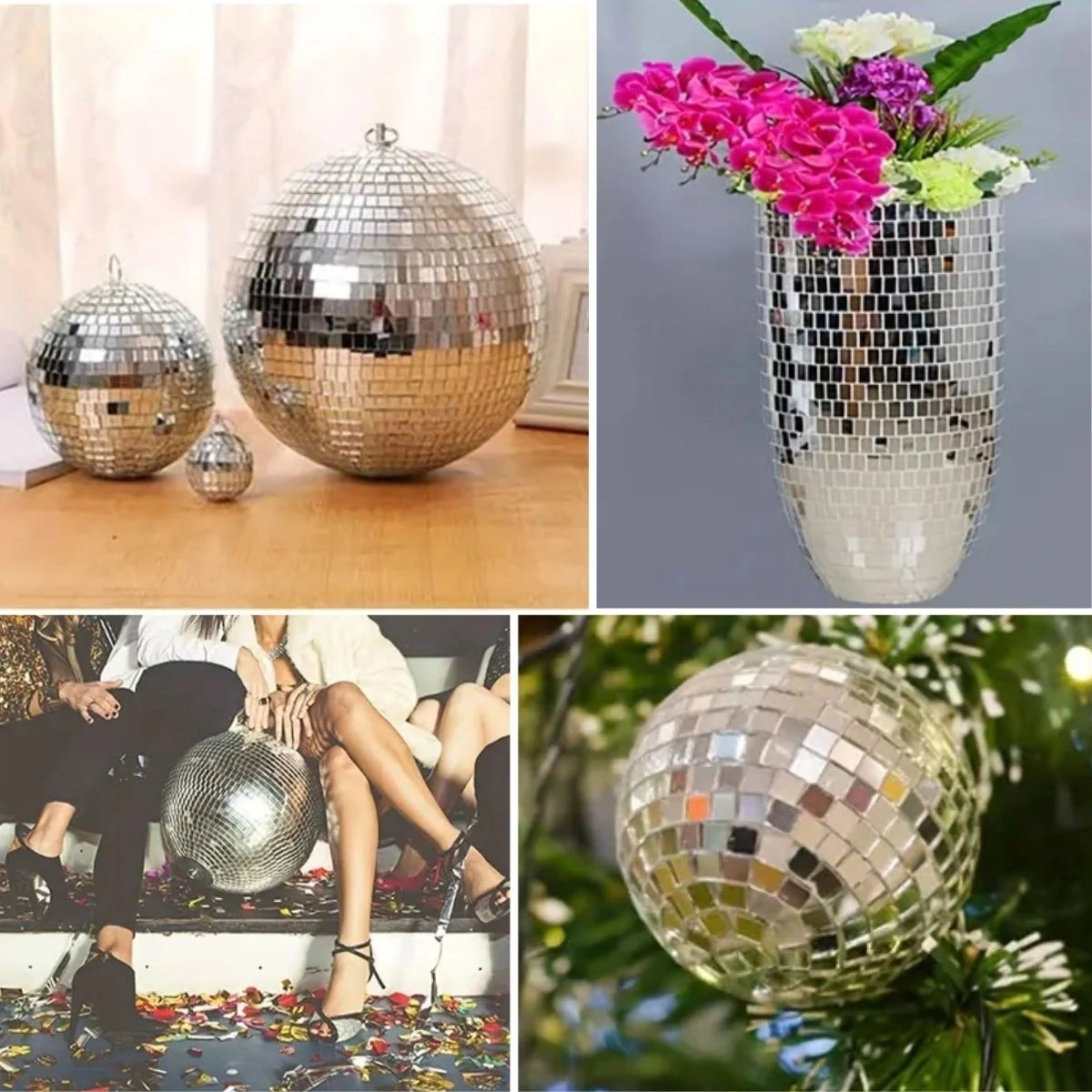 1 Metre Uzunluğunda Gümüş Renk Aynalı Mozaik Taşlı Dekor Bandı 4 Cm X 1 Mt