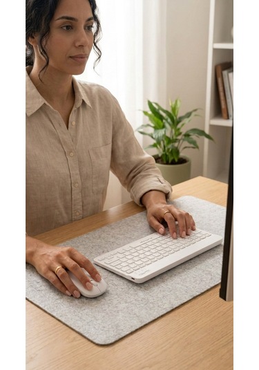 Şarj Edilebilir Ultra İnce Bluetooth Klavye Mouse Seti - Premium Sessiz Profesyonel Kablosuz Takım