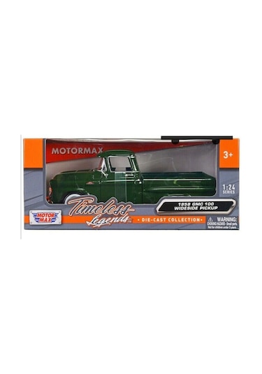 Motor Max Koleksiyon 1 / 24 Ölçek 1958 Gmc 100 Pickup Model Metal Araba Yeşil