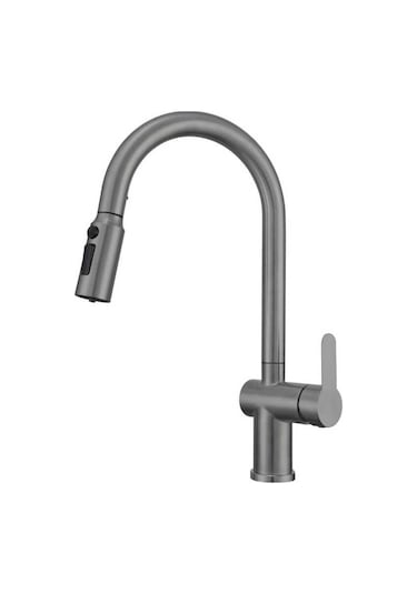 Boheme Fleko Riva Arıtmalı Spiralli Antrasit Evye Bataryası Antrasit