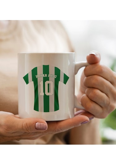 Bk Gift Kişiye Özel İsimli Taraftar Beyaz Kupa Bardak-12, Arkadaşa Hediye, Doğum Günü Hediyesi Kobitmeyencom29994 Bk Gift