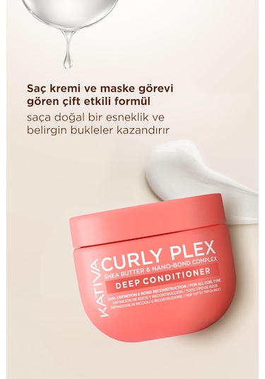 Kativa Curly Plex Bukle Belirginleştirici Saç Kremi Ve Maske 450 Ml