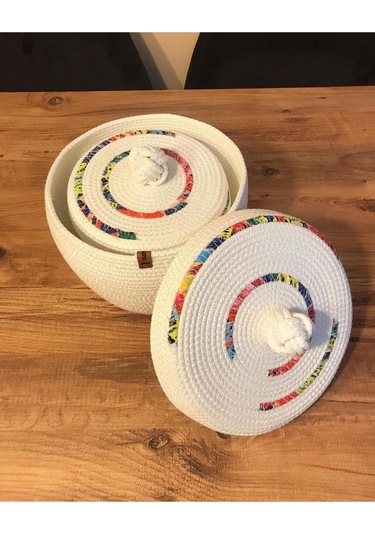 Dekoratif Sepet, Kapaklı Sepet, Çok Amaçlı Saklama Kutusu, Hediyelik Sepet 001