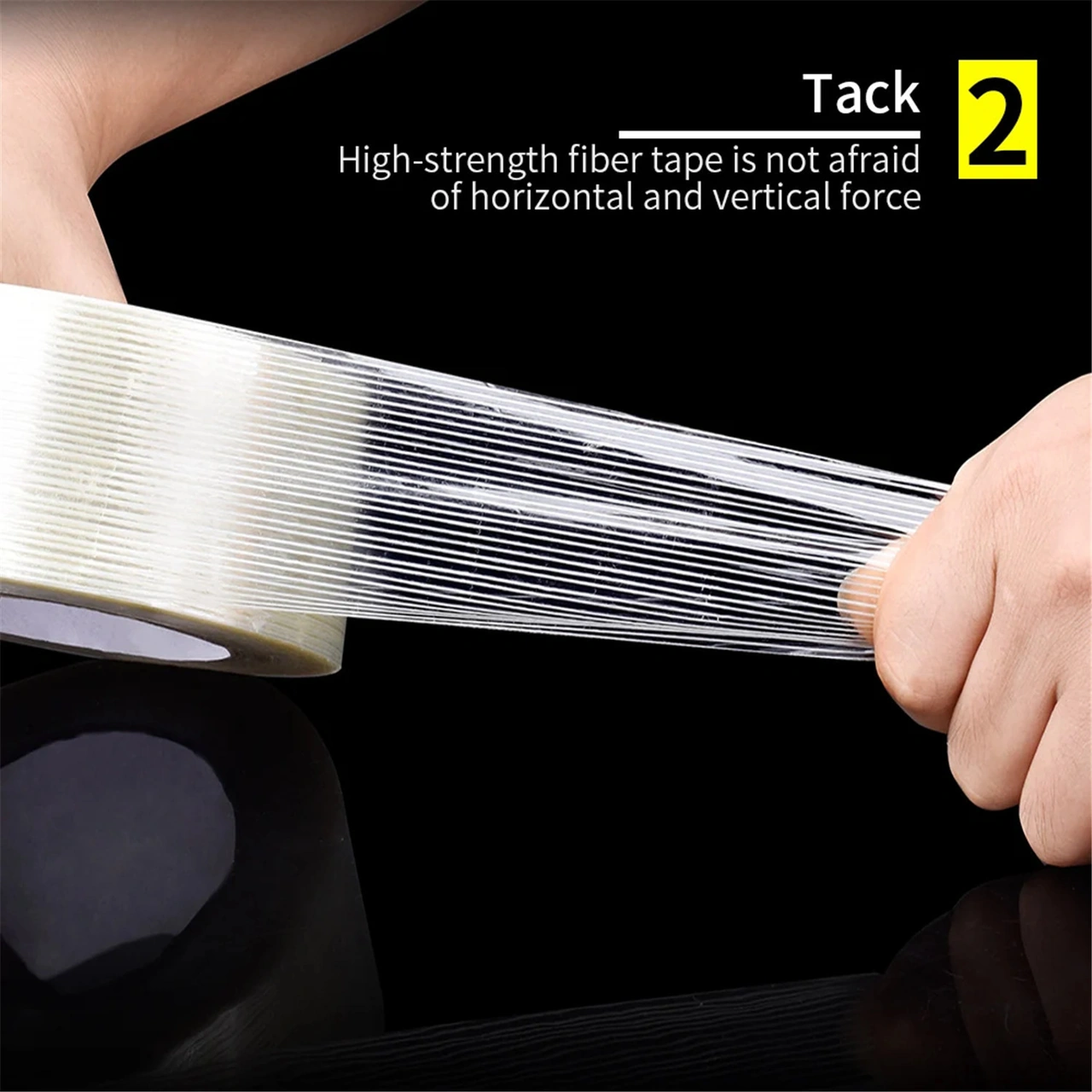 Yifomall Güçlü Paketleme İçin Zırhlı Şeritli Fiber Bandı - 50mm X 50m, Sıcak Dayanıklı, Kırılmaya Dirençli Taşıma Ve Depolama Bandı