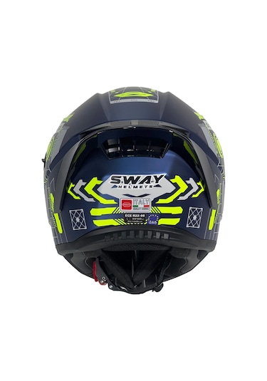 Sway SW 869 Pro Full Face Kapalı Kask Mat Mavi