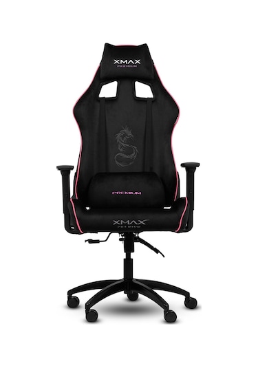 Rio Pus Balerion Terletmez Kadife Kumaş Siyah Gaming Oyuncu Koltuğu -16 Siyah