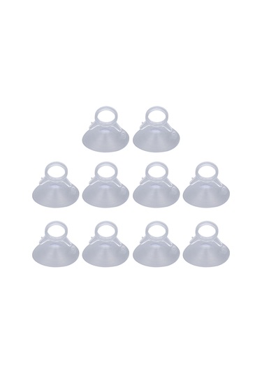 Lemestar Güçlü Tutuculu Pvc Transparan Çekme Çemberli Süspansiyon Cup, Güneş Panelleri, Araç Camı Ve Seramikler İçin 10 Adet Paket