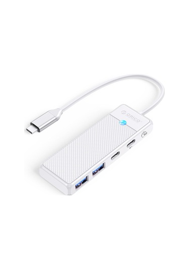 Orico PAPW2AC-C3-015-WH 4 Portlu Type-C to USB 3.0 / Type-C PD 100W Yüksek Hızlı 5Gbps HUB Çoklayıcı Beyaz