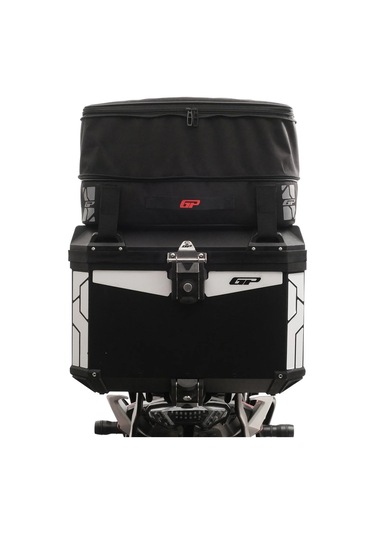 Gp Kompozit Universal 57 Lt Alüminyum Ve Kumaş Motosiklet Çanta Seti Siyah