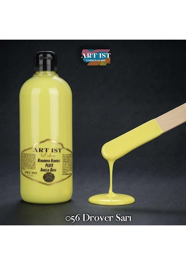 Kendinden Vernikli Plus Vernikli Akrilik Boyalar - 056 Drover Sarı Ahşap, Taş Tozu, Hobi, Dıy