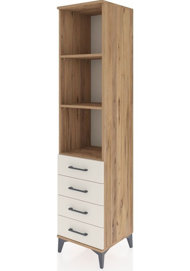 Hyperion Dolap 3 Raflı 4 Çekmeceli 44x44x195 Çam-aytaşı Çam