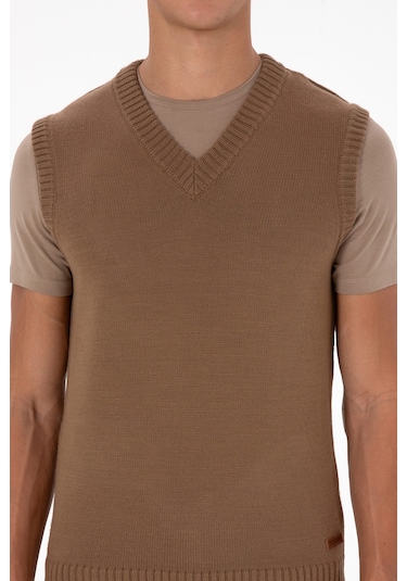 U.s. Polo Assn. Erkek Vizon Süveter 50318158-vr052 Vizon