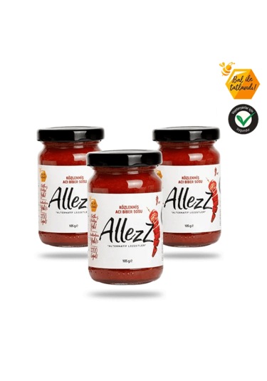 Allezz Közlenmiş Acı Biber Sosu Çok Acı Hot 3 x 105 G