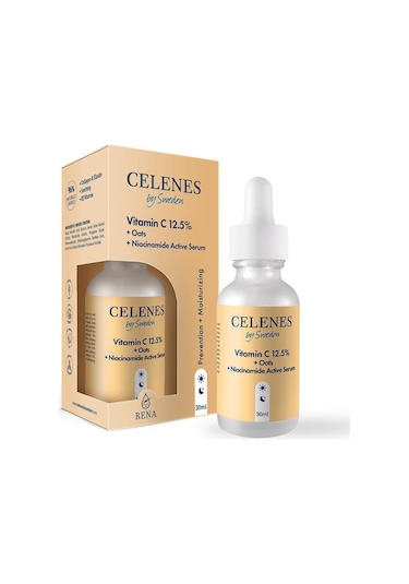 Celenes Vitamin C %12.5 + Oats + Niacinamide Active Yüz Serumu 30 ML