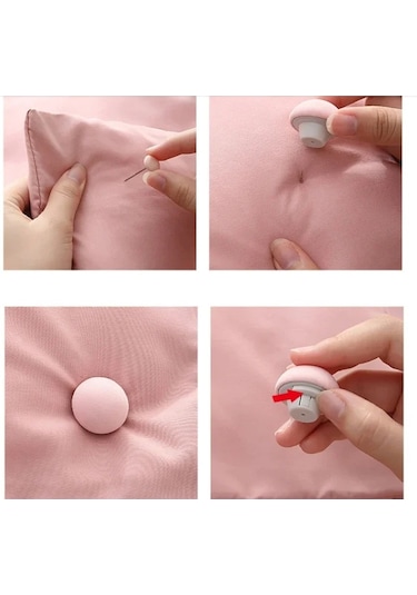 1 Adet Blue-1 Adet Mantar Yorgan Standı Kaymaz Klipler Yatak Çarşafı Battaniye Klipsi Elbise Mandalları Kapakları Raptiye Klip Tutucu Yorgan Klip