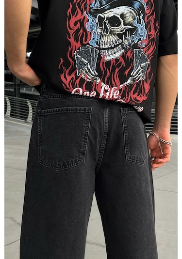 Flaw Basic Baggy Jean Antrasit Antrasit